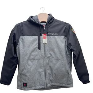 NEW Snap-On Tools Coat Men's Size XL Black Gray Winter Zipper Hooded Jacket